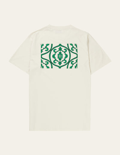 Les Deux MEN Ornament T-shirt T-Shirt 215565-Ivory/Vintage Green