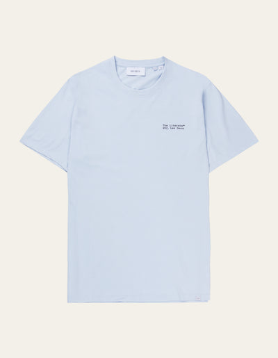 Les Deux MEN Ornament T-shirt T-Shirt 466480-Summer Sky/Surf Blue