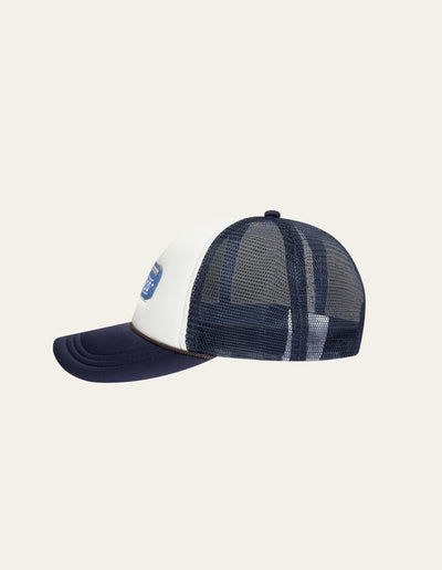 Les Deux MEN Route Foam Trucker Cap Cap 460218-Dark Navy/Light Ivory