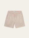 Les Deux MEN Stan Stripe Seersucker Swim Shorts Swimshorts 215613-Ivory/Baked Papaya