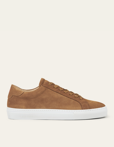 Les Deux MEN Theodor Suede Sneaker Shoes 850850-Cognac