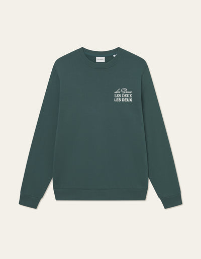 Triple sweatshirt  - pine green/ivory - Mens sweatshirt in green from Les Deux