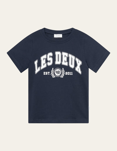 Les Deux Kids University T-Shirt Kids T-Shirt 460218-Dark Navy/Light Ivory