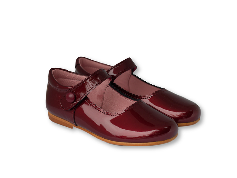 burgundy childrens shoes