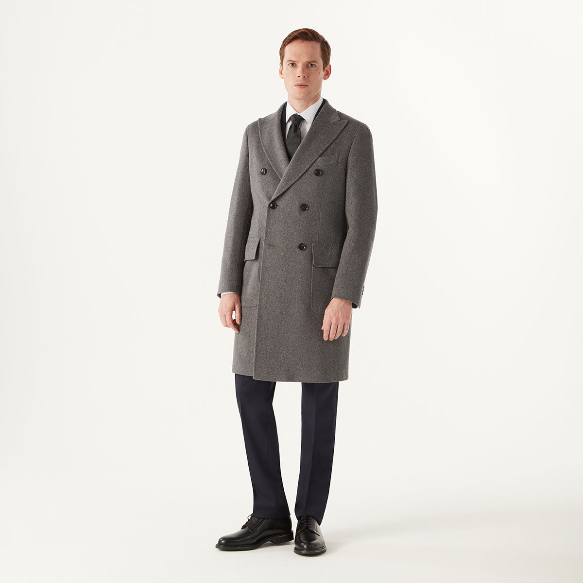 DOUBLE-BREASTED WOOLLEN OVERCOAT