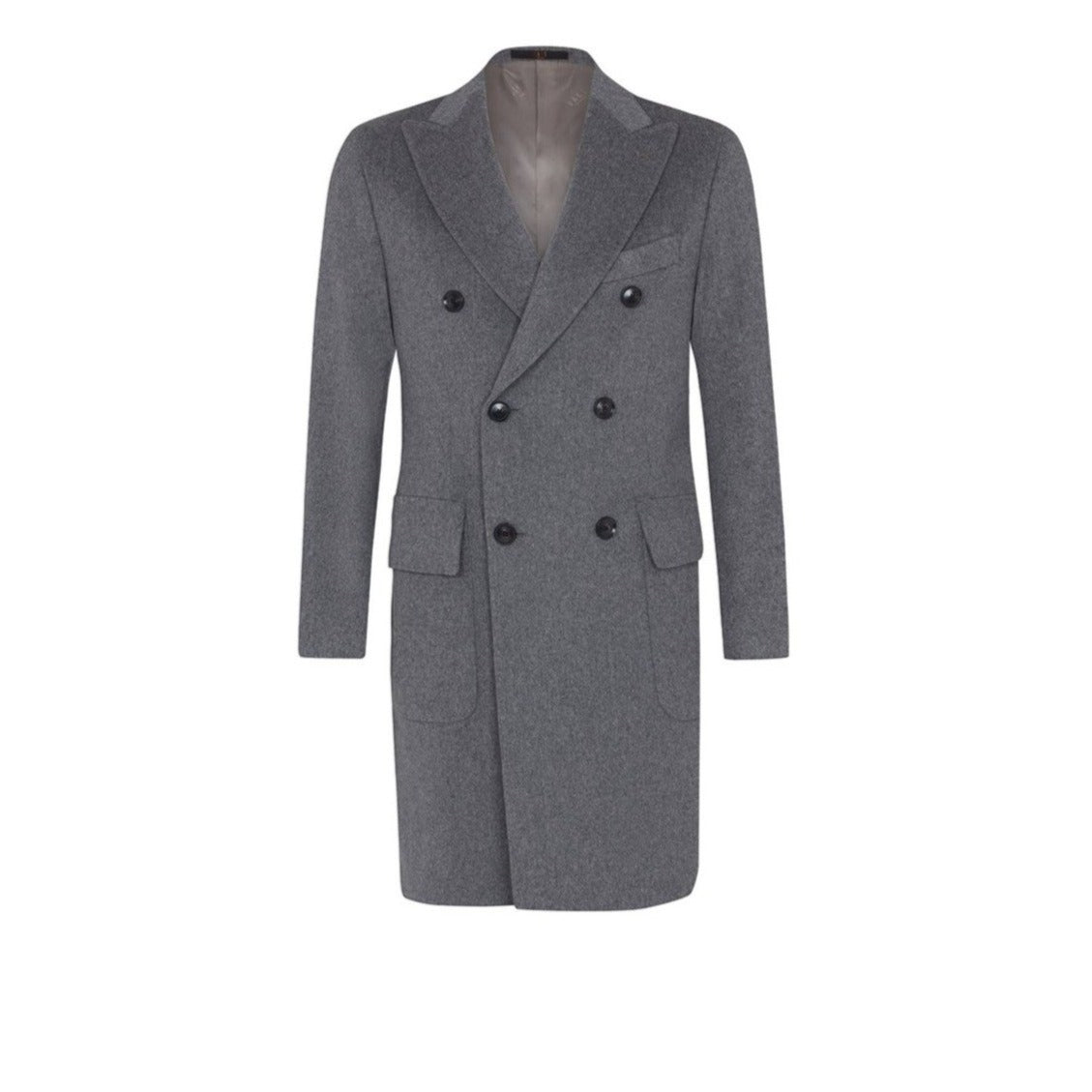 DOUBLE-BREASTED WOOLLEN OVERCOAT