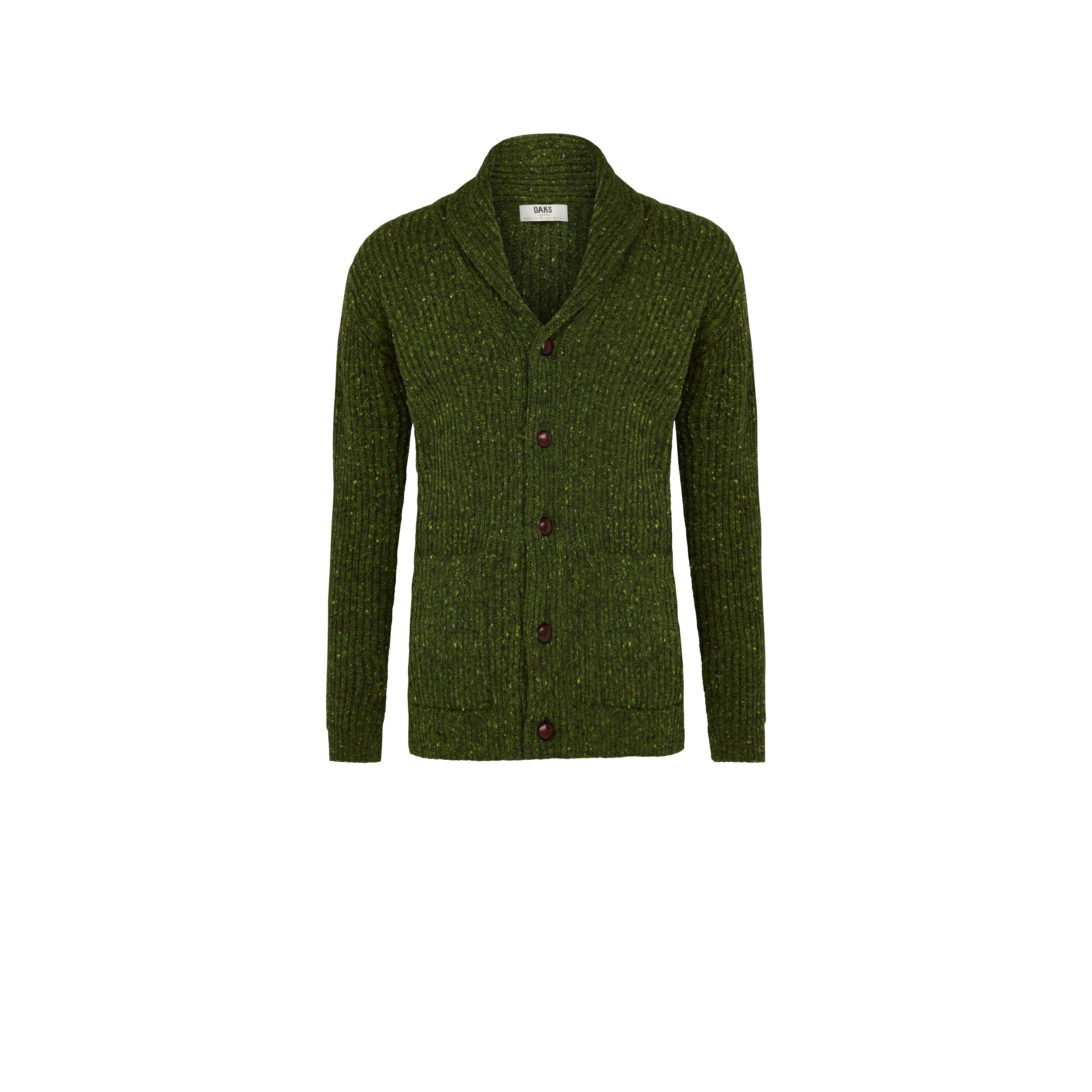 Donegal Merino Wool Cardigan Green