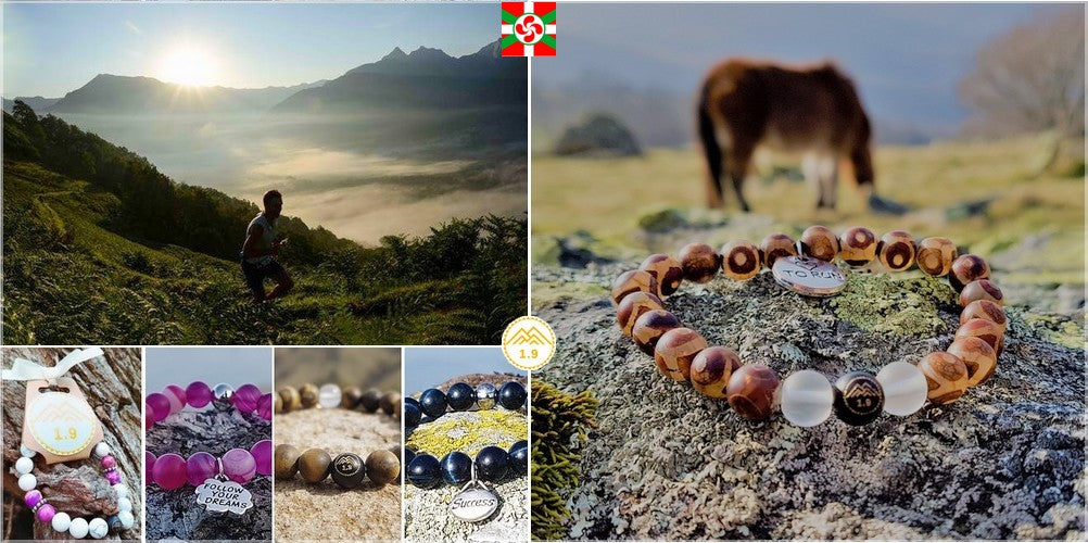 Créateur basque de la marque de bracelets personnalisés sur mesure 1point9 avec pierres naturelles