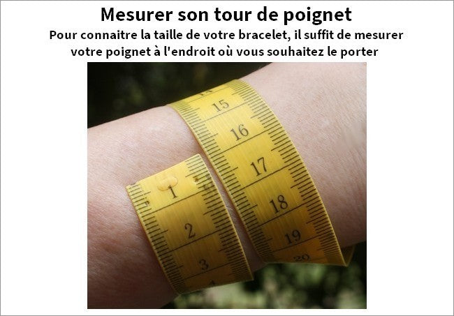 mesurer son poignet pour commander un bracelet sur mesure sur la boutique 1.9