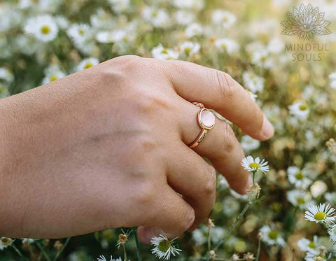 Pink Moonstone Ring