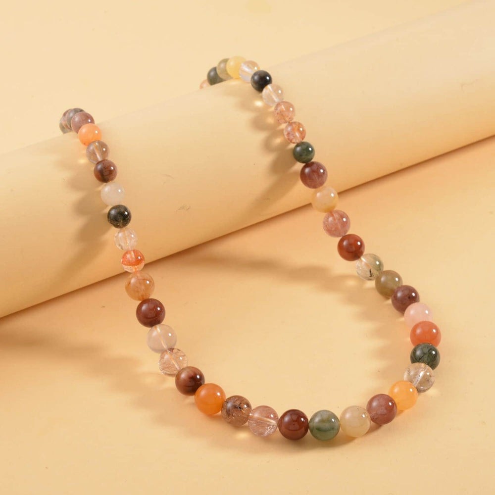 Unique Multi Gemstone Bead Necklace