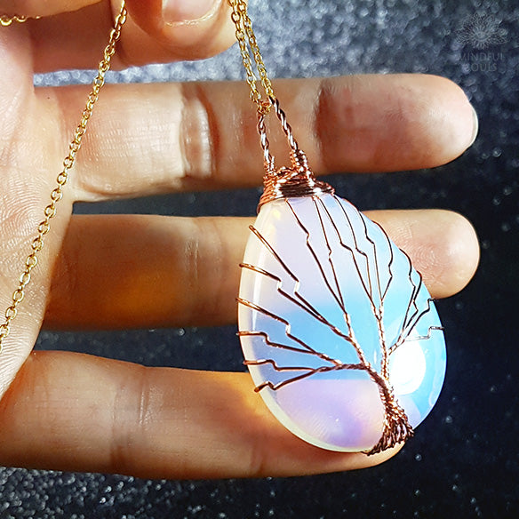 Handmade Tree Of Life Opalite Necklace