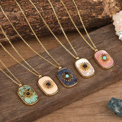 Crystal Sun Flower Necklace