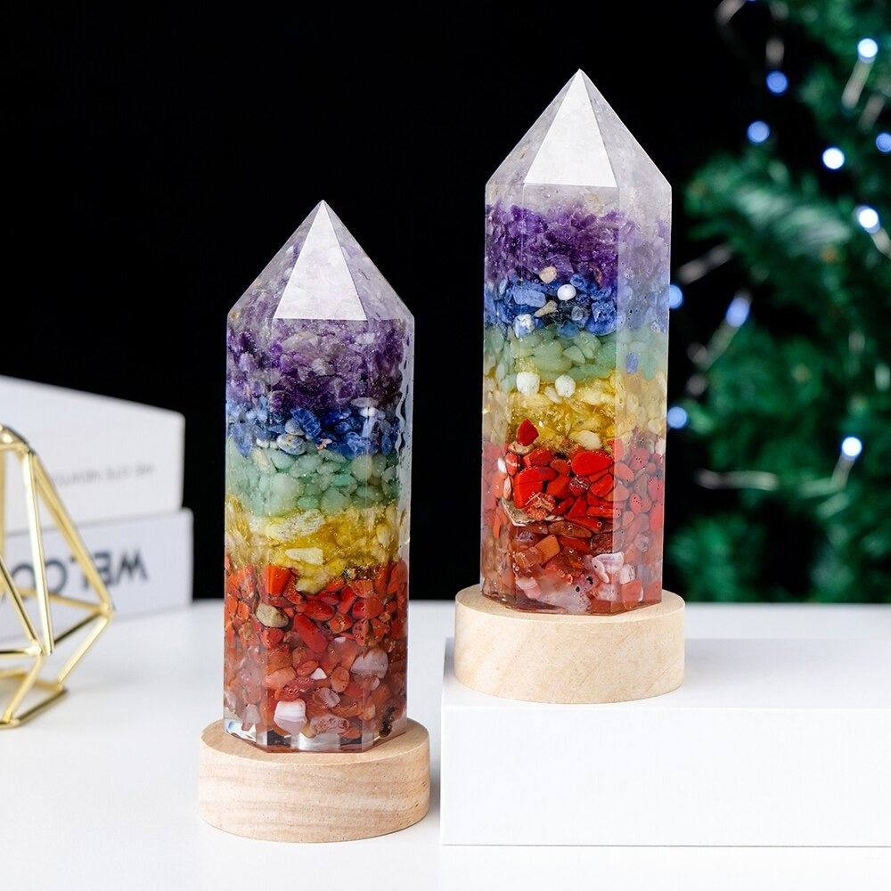 Chakra Crystals Energy Point Lamps