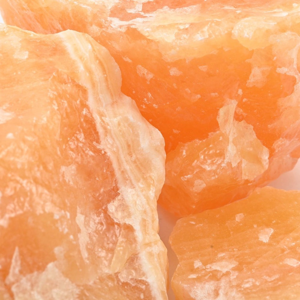 Raw Orange Natural Calcite Stone