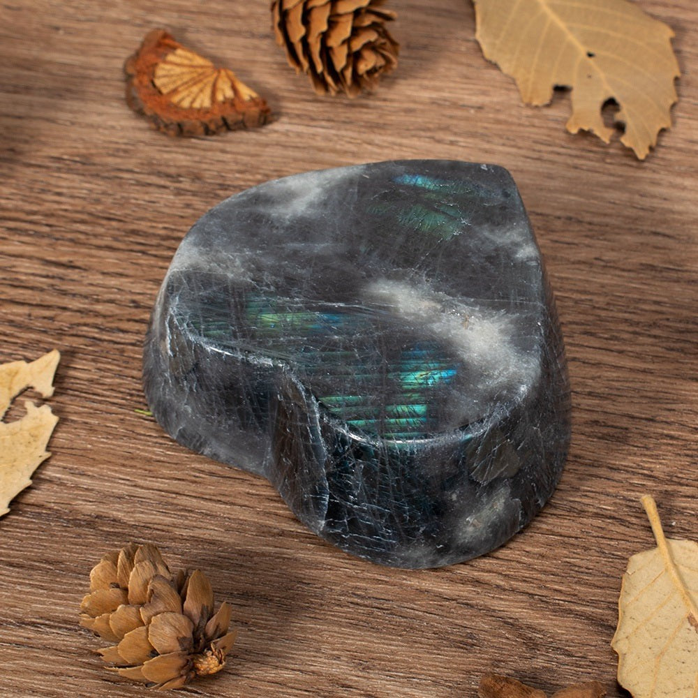 Labradorite Heart Crystal Bowl