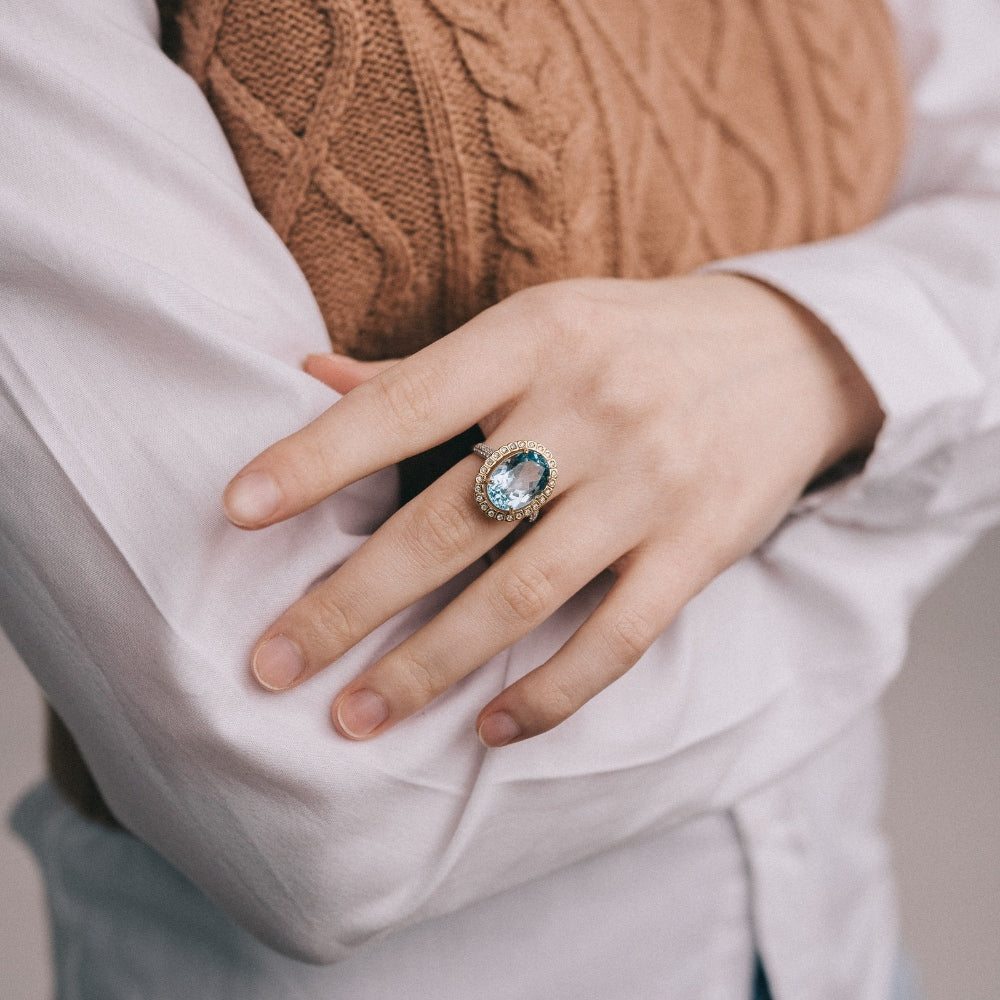 Royal Blue Topaz Ring