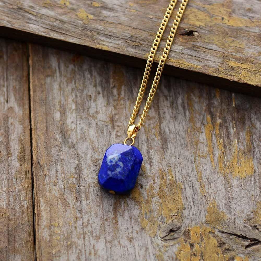 Elegant Lapis Lazuli Crystal Necklace