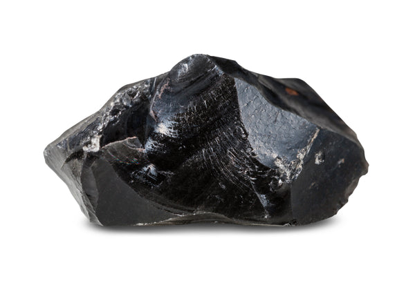 black obsidian raw stone