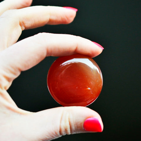 Circle Red Agate Crystal