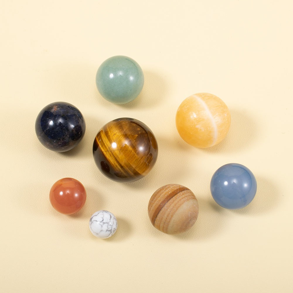 Natural Gemstone Solar System Set