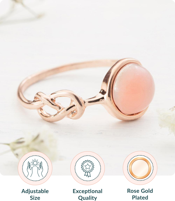 Pink Moonstone Ring