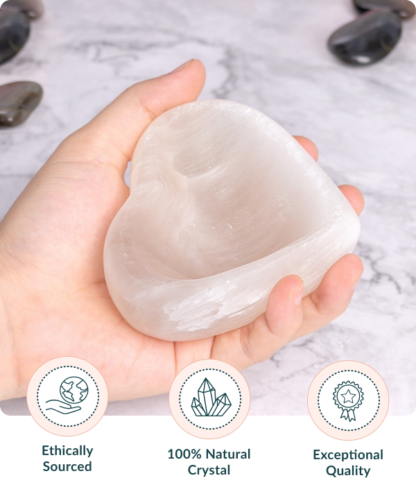 Natural Selenite Crystal Bowl