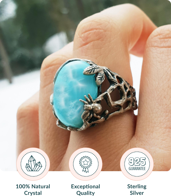 Transmitting Larimar Ring