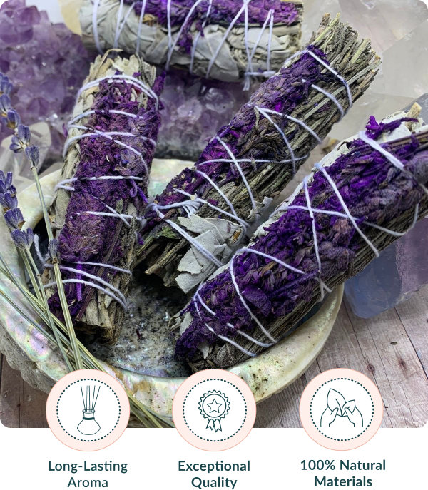 Calming Blue Sage & Lavender Smudge Stick