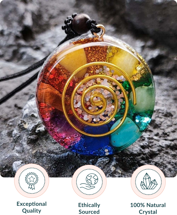 Divine Chakra Colors Orgonite Pendant