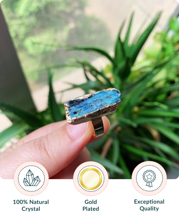 Natural Blue Kyanite Ring