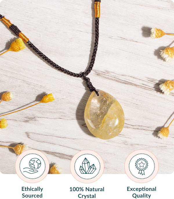 Sun-kissed Citrine Crystal Necklace