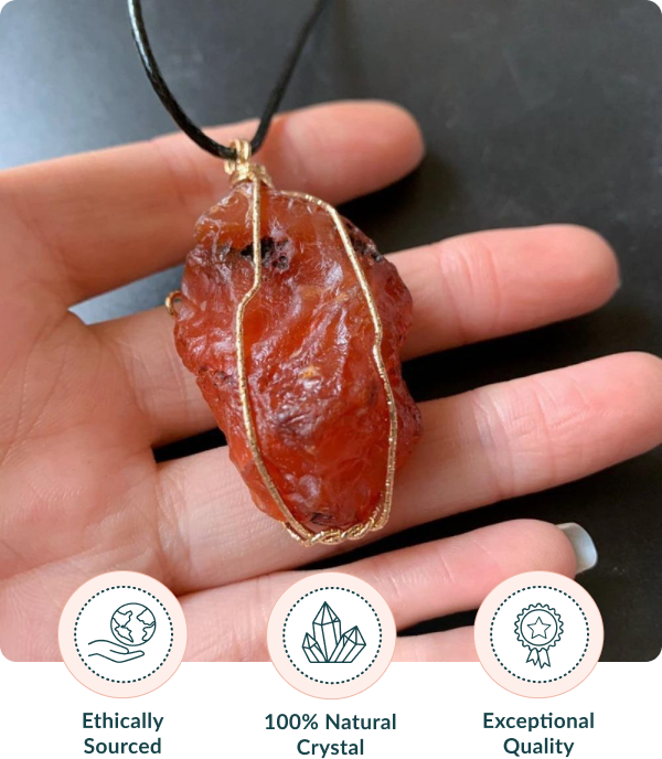 Carnelian Bead Necklace • The Green Crystal