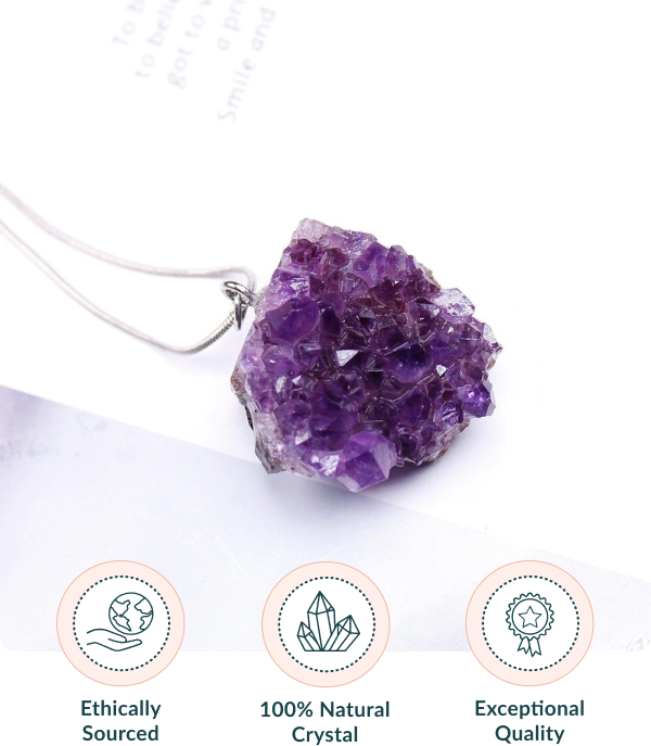 Raw Purple Amethyst Necklace