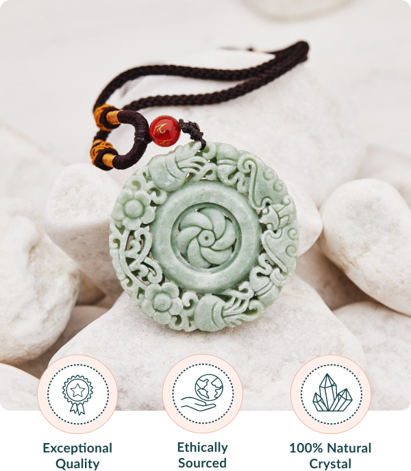 Natural Jade Flower Necklace