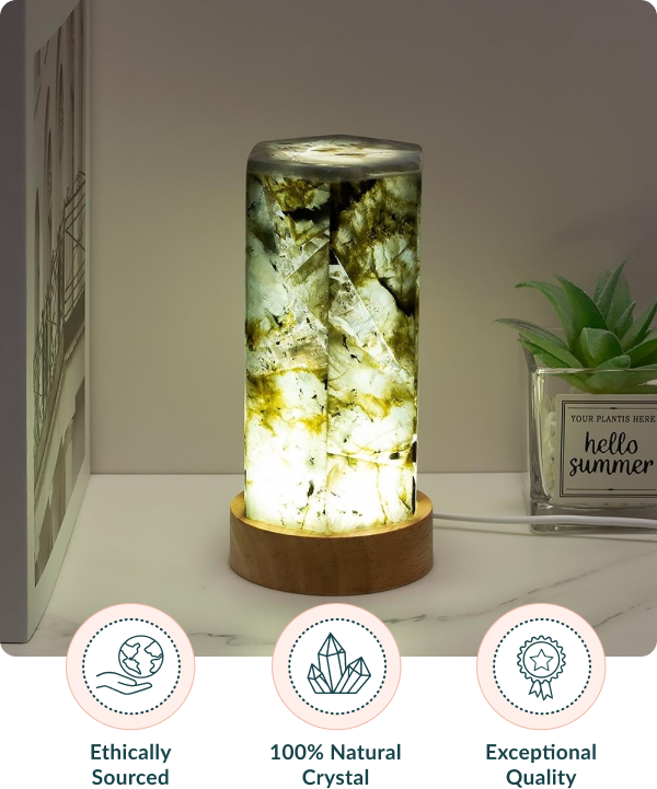 Labradorite Crystal Light Lamp
