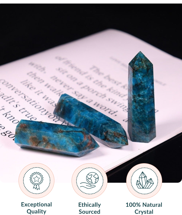 Blue Apatite Crystal Point