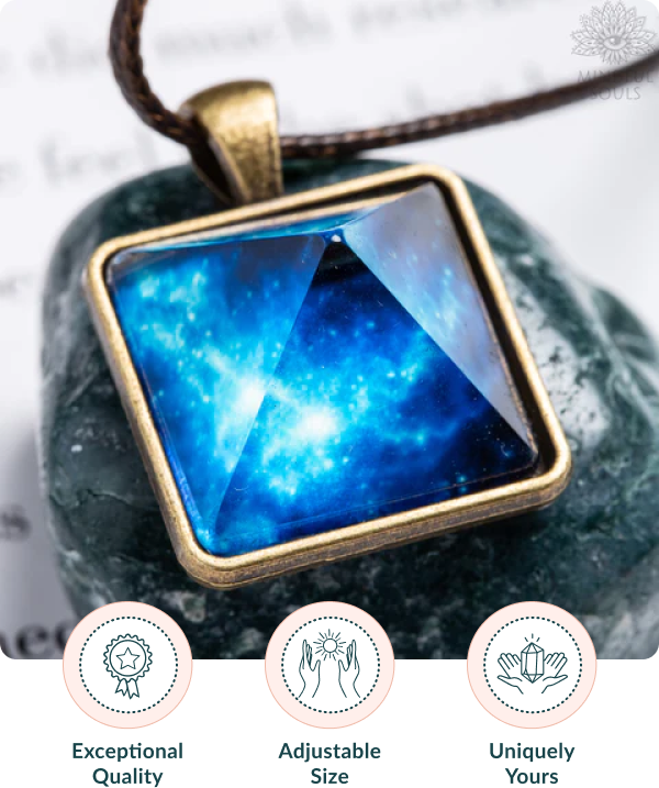 Glowing Ancient Pyramid Crystal Necklace