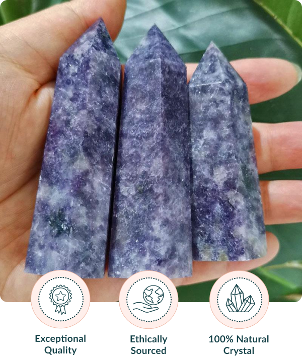 Natural Lepidolite Crystal Point