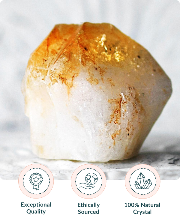 Natural Raw Citrine Crystal Point