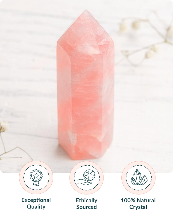 Rose Quartz Crystal Point