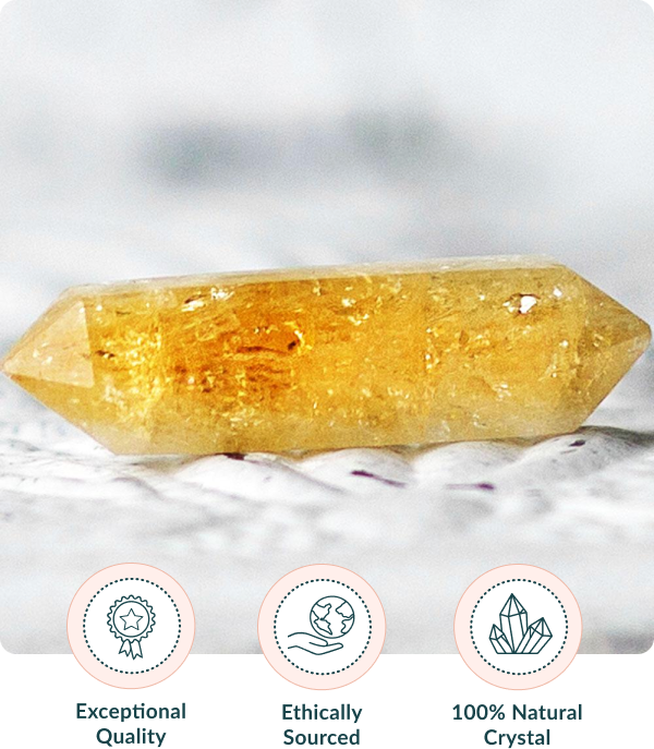Polished Citrine Double Terminated Point