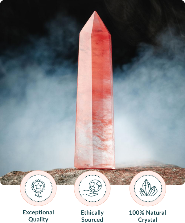 Red Quartz Crystal Point