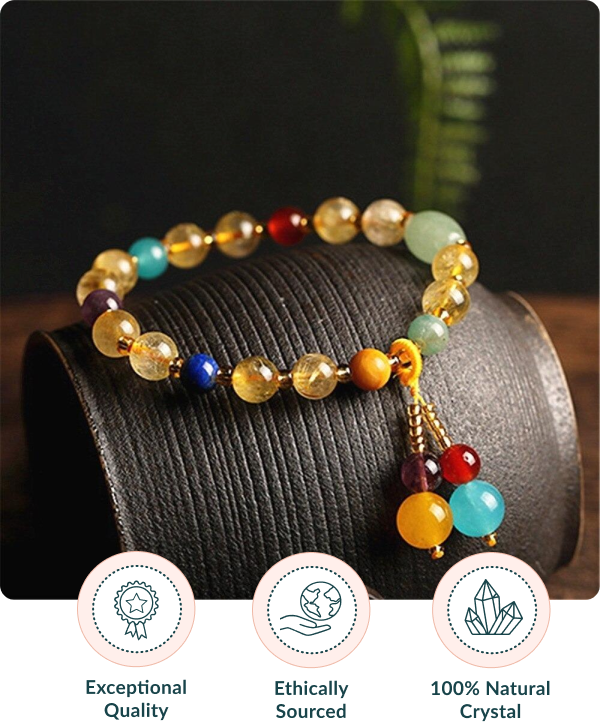 Citrine Crystal 7 Chakra Beaded Bracelet – MindfulSouls