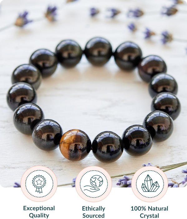 Black Onyx And Tiger's Eye Bracelet