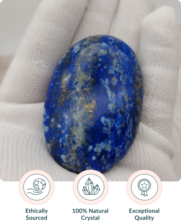 Natural Lapis Lazuli Crystal Palm Stone