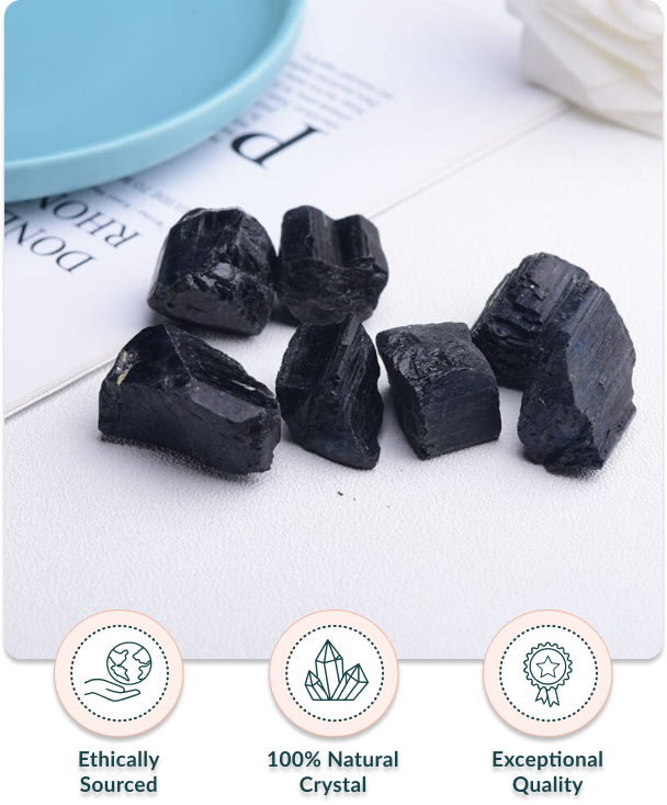 Raw Natural Black Tourmaline Stones
