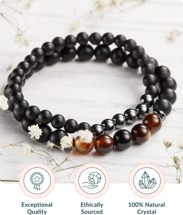 Balancing Hematite & Agate Bracelet Set