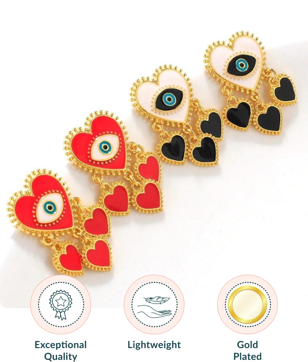 Evil Eye Earrings Gold