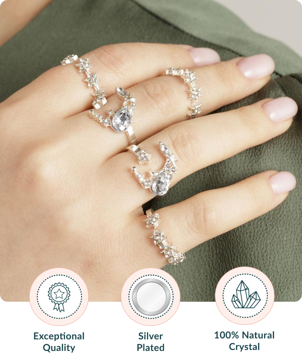 Lunar & Stars Bliss Ring Set